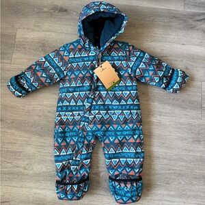 Quicksilver Baby Bunting Snow Suit Allover Print 12-18 month